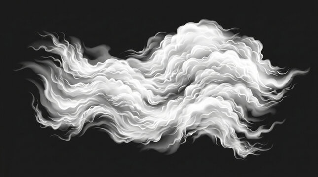 Fog layer vector illustration on black background