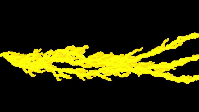 36_Lightning Gold Quintuple Horizontal - Black Background Screen Blend Overlay
