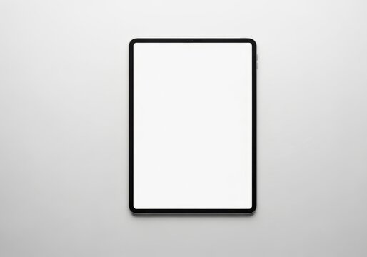 Modern tablet computer with blank screen