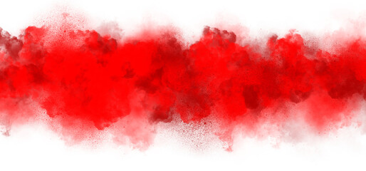 Obraz premium Red Dust Cloud Texture Isolated on Transparent Background