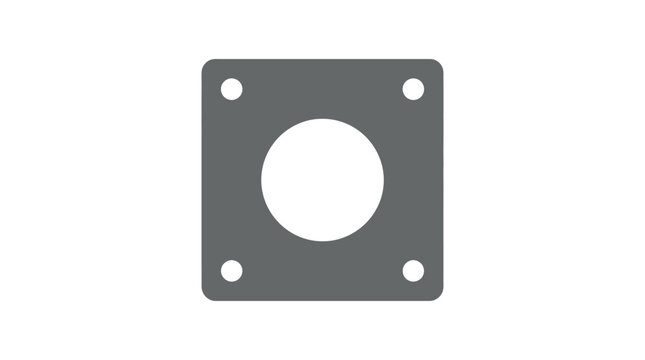 Metal Shim Plate Vector Style Industrial Spacer Component