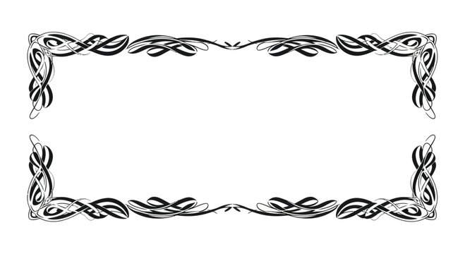 Elegant Celtic Knot Border Frame - Decorative Vintage Scrollwork Design
