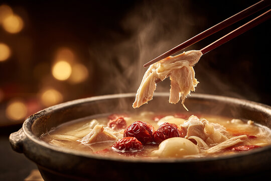 Boknal Samgyetang Close Up Food Photography