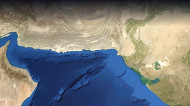 Animated Flight Path from Dubai United Arab Emirates to Barcelona Spain
