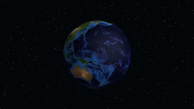 Earth Zoom Animation Focusing on Tampico Mexico with Population Data Overlay