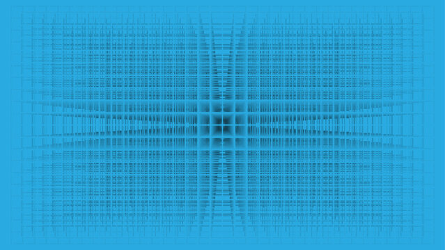 Blue Distorted Halftone Vector Background with Radial Interference Pattern