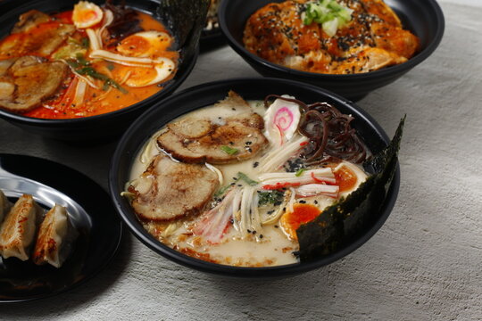 Freshly cooked assorted Japanese food
