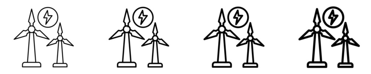 Wind Energy Turbine Icon Set Different Style Collection © Infinity Innovation