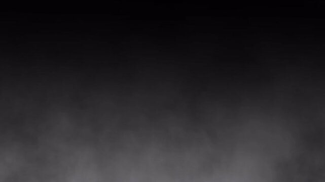 Flowing realistic fog and mist smoke overlay with alpha channel dark cinematic atmosphere vapor for film production and creative visual effects.