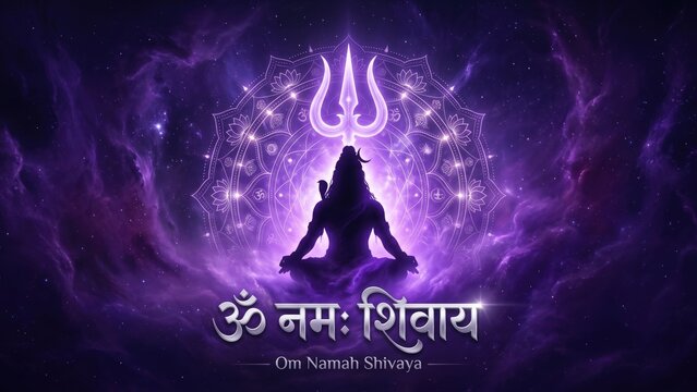Om Namah Shivaya Celestial Banner
