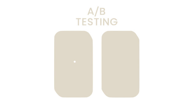 A/B Testing Concept: Two Cards Side-by-Side for Comparison and Choice
