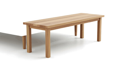 Fototapeta premium A wooden table stands alone in an empty room with furniture indoors.