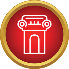 Obraz premium Ancient architectural column with arch outline representing tradition and history