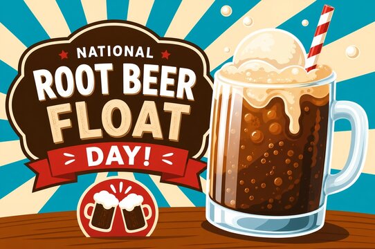 Celebrating National Root Beer Float Day with a frosty mug