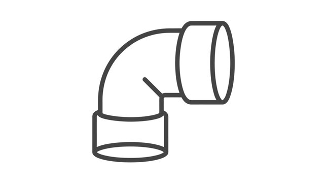 PVC Pipe Connector Icon Industrial Plumbing Joint