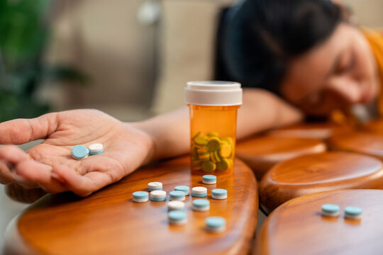 The woman was experiencing stress and depression and took pills to commit suicide.