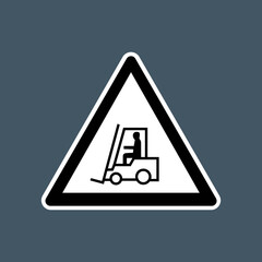 Forklift Truck Hazard Warning Triangle – Industrial Safety Caution Symbol © Muhammad