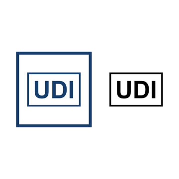 UDI Symbol Medical Device | Unique Device Identification Label Icon Blue Black