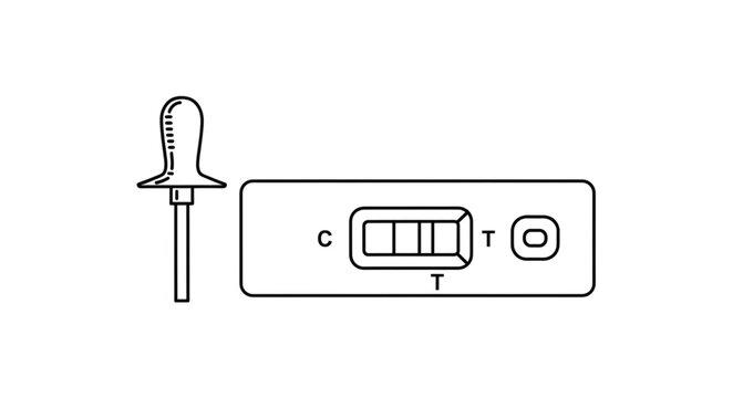 Diagnostic Test Kit Illustration with Dropper