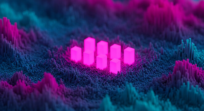 Abstract sound waveform or data visualization with graphic resource abstract waveform visualization electronic equalizer illustration