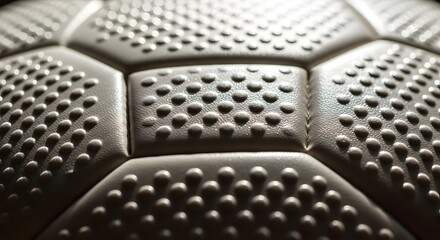 Fototapeta premium Close up of a textured soccer ball surface