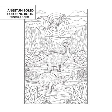 Ancient boled coloring book illustration printable vintage style.