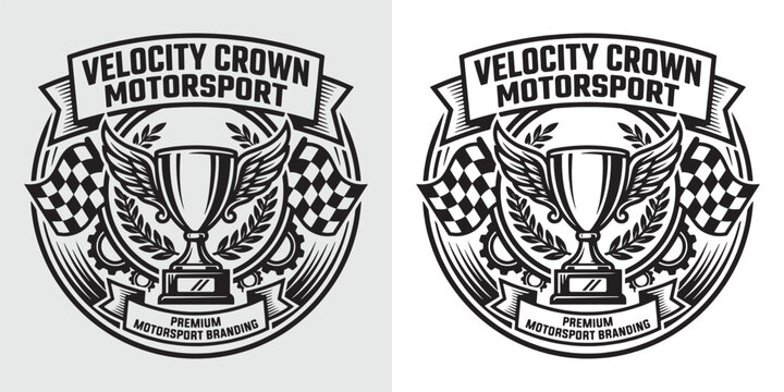 Velocity Crown Motorsport Premium Branding Emblem