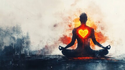 Obraz premium Meditation heart
