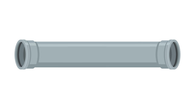 A gray cylindrical pipe with flanged ends is shown horizontally.