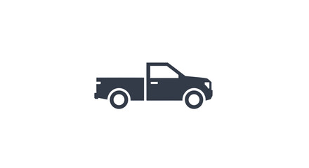 black pickup truck icon © Azrha