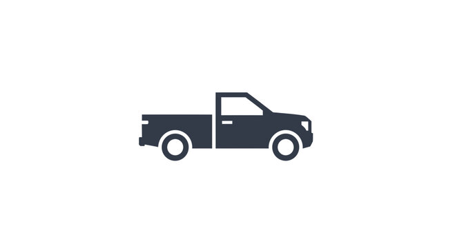 black pickup truck icon