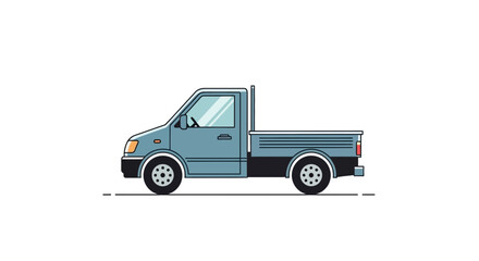 blue pickup truck side view © Azrha