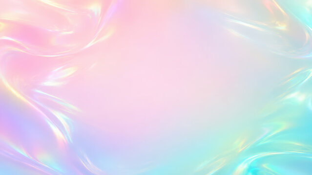 pastel iridescent silk texture with soft pink aqua and lavender glow