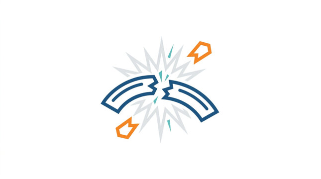 Abstract representation of a broken circuit board with energy sparks.