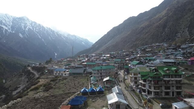 Chitkul india's last village drone shots 4k