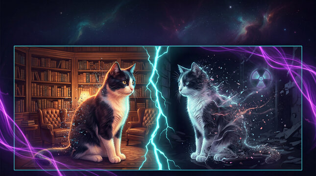 Quantum Entanglement Schr&ouml;dinger&lsquo;s Cat Existing in Two Parallel Timelines Simultaneously

