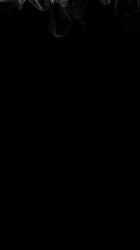 Floating Smoke Particles On Black Background
