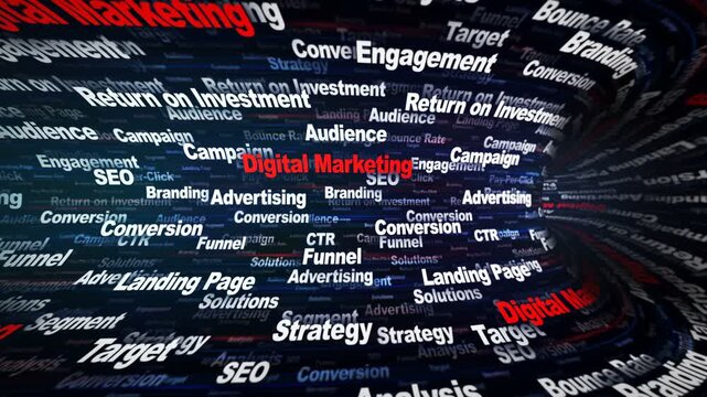 DIGITAL MARKETING Keywords Animation on Tunnel Walls, Background, Loop
