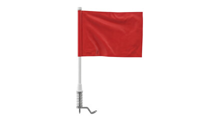 Red soccer corner flag with spring base isolated © shuphanida