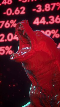 Bear Market and Financial Crisis Concept