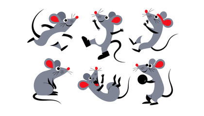Obraz premium Vector illustration of mouses