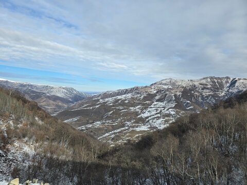 Snow-Capped Caucasus Mountains &mdash; Vidogi Village Valley, Chechnya