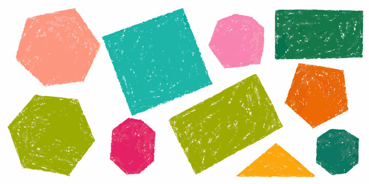 Colorful Geometric Shapes A Textured Vector Illustration