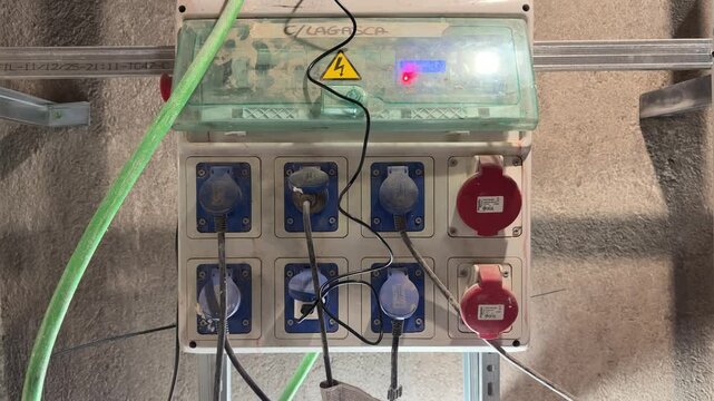Industrial electrical power distribution board supplying energy