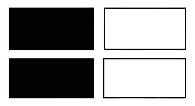 Abstract Black and White Rectangles, Minimalist Geometric Design