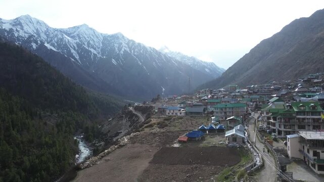Chitkul india's last village drone shots 4k