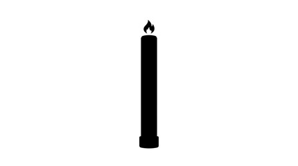 Candle stands as a symbol of peace and remembrance while casting a gentle light in a quiet, contemplative environment. © Laronspbg