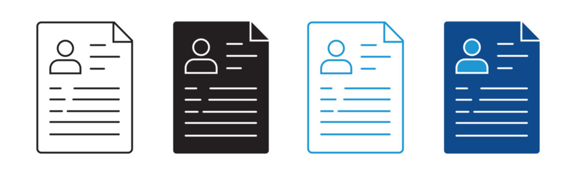 Job Application Icon Set Vector Flat and outline Design Career Recruitment Collection