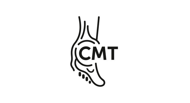 Minimalist Logo Design Featuring Footprint and CMT Letters.