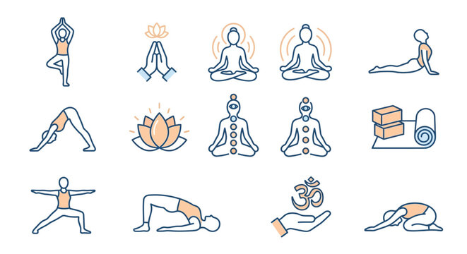 Yoga poses for flexibility and balance.